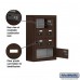 Salsbury Cell Phone Storage Locker - 4 Door High Unit (5 Inch Deep Compartments) - 6 A Doors and 1 B Door - Bronze - Surface Mounted - Resettable Combination Locks